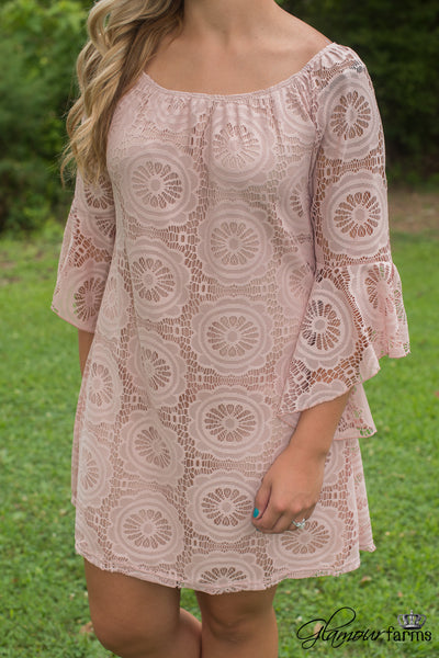 Utah Union Lace Tunic/Dress - Blush Pink
