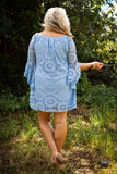 Curvy| Utah Union Lace Tunic/Dress - Light Blue