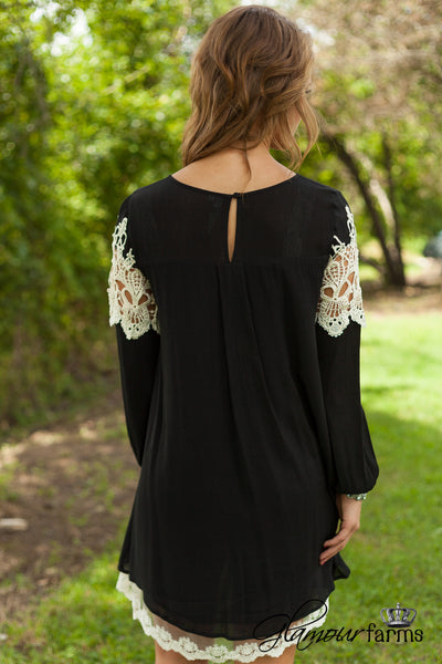 Victorian Dream Tunic/Dress - Black