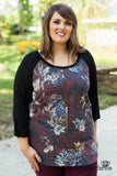 Curvy| Wallflower Top - Burgundy