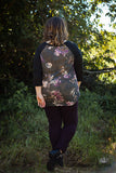 Curvy| Wallflower Top - Dark Gray