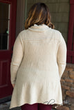 Curvy| Warm Hearts Cowl Neck Sweater - Taupe