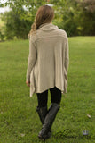 Warm Hearts Cowl Neck Sweater - Taupe