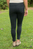 Well Traveled Distressed Jegging - Black