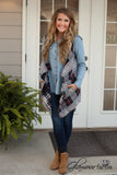 Westshire Plaid Hooded Vest - Navy