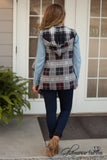 Westshire Plaid Hooded Vest - Navy