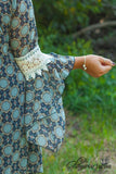 Curvy| Whitney Tunic/Dress - Navy/Mint