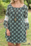 Whitney Tunic/Dress - Navy/Mint
