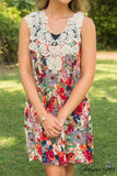Wildflower Lace Tunic/Dress - Ivory/Multi