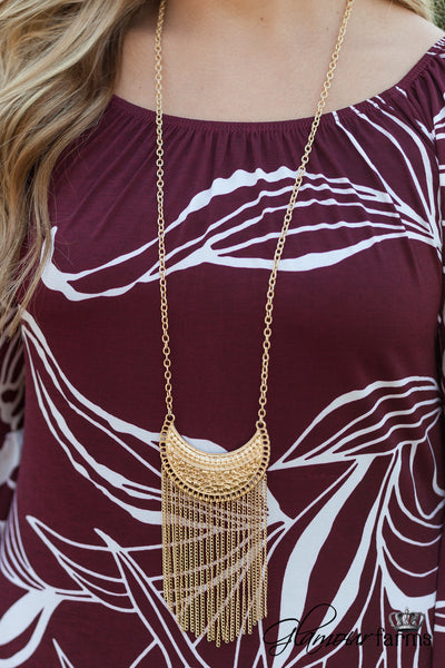 Zen Moonshine Necklace - Matte Gold