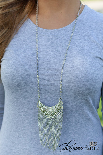 Zen Moonshine Necklace - Matte Silver