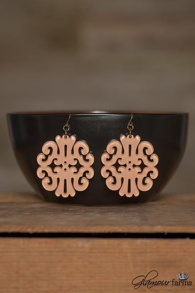 Zen Swirl Earrings - Beige